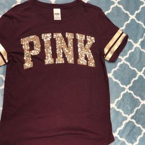 Sequin pink ss tee